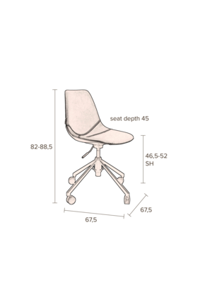 Dutchbone Franky Bureaustoel