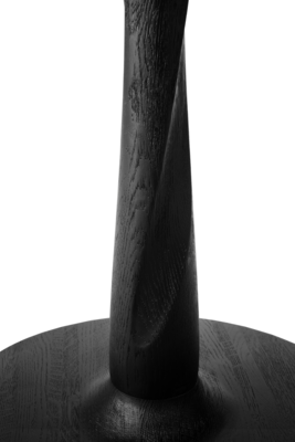 Ethnicraft - Torsion eettafel - eiken/eiken zwart - hoogte: laag 69cm