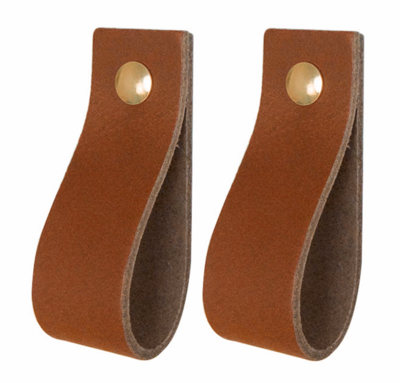 Leren handgrepen set van 2 - maat M