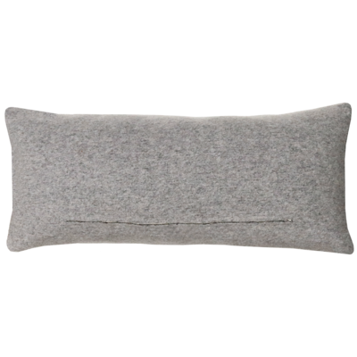 Kussen wol streep kiezel grijs