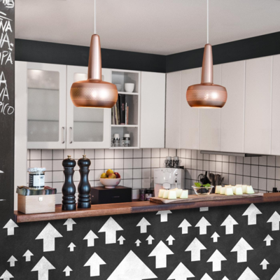 Hanglamp Clava Ø21,5 cm koordset wit