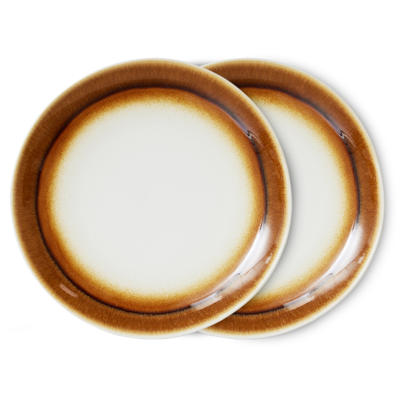 HKliving Dinner Plates - 70's Ceramics