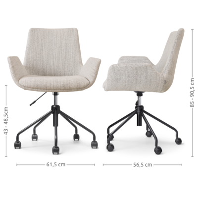 Bureaustoel Nout-Eef zwart onderstel