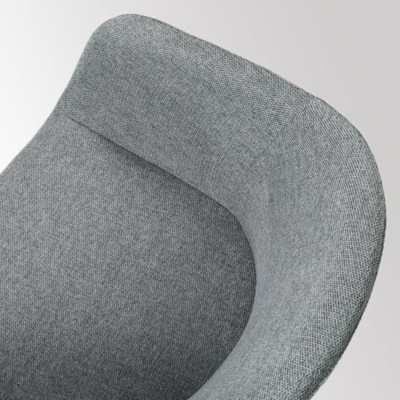 Nout-Otis bureaustoel wit onderstel - Gestoffeerde zitting met armleuningen