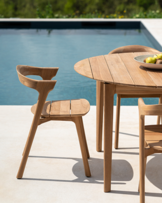 Ethnicraft outdoor tuintafel teak Bok rond