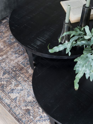 Salontafel Cilamon Zwart/Zwart 90 cm