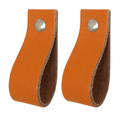 Leren handgrepen set van 2 - maat M
