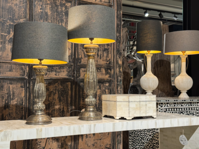 Lamp voet wit metaal uniek