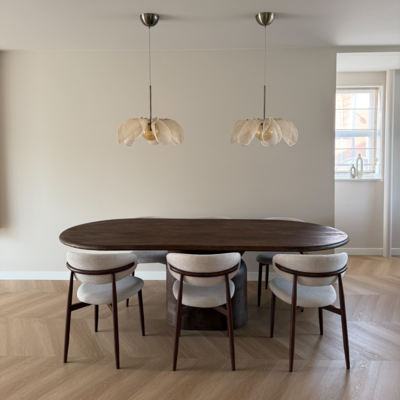 Eettafel Lissabon ovaal kolompoot 240cm