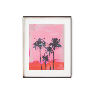 HKliving Acrylic Frame Brown Palms