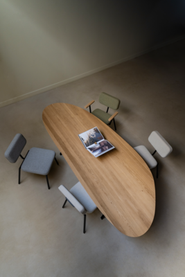 Studio HENK tafel Slim X-type Blob (organisch), zwart frame - Smart Collectie