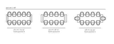 Studio HENK tafel Slim X-type Rechthoekig - zwart frame, gerookte beits