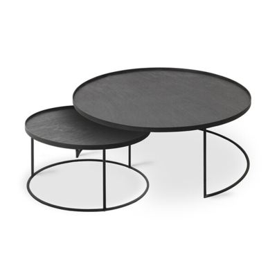 Ethnicraft - Round tray salontafel - set van 2