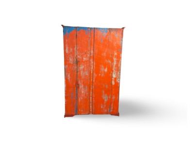 Kast 2 deur rood/oranje/blauw uniek