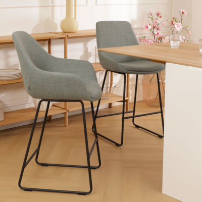 Barkruk Nino-Mae zwart onderstel - 65 cm