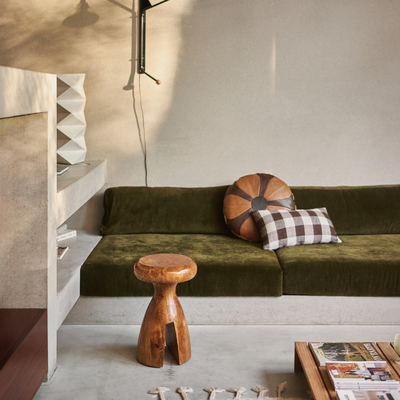 HK wooden stool chestnut