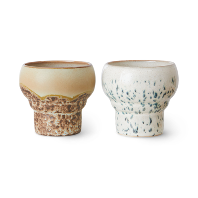 HK 70 ceramics lungo mugs coral