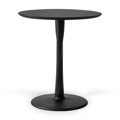 Torsion eettafel rond - zwart eiken hoogte 76 cm