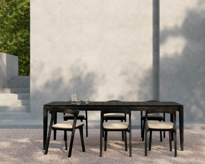 Ethnicraft - Outdoor - Teak Bok tuinstoel - zwart