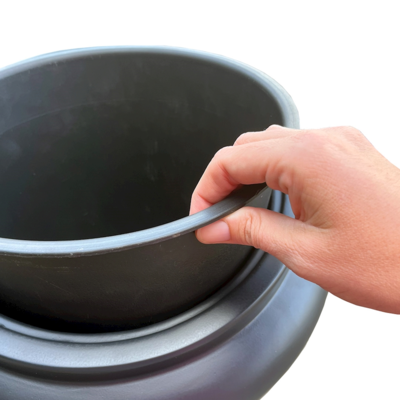 Plantenpot Hobro rough black