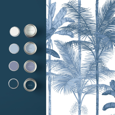 Graham &amp; Brown  vliesbehang  Jungle Cobalt