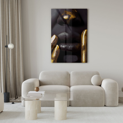 Walljar acrylglas schilderij - Golden Fingers