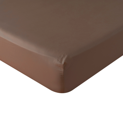 Hoeslaken Cotton Satin Dark Br