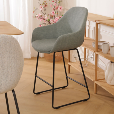 Barkruk Nino-Mae zwart onderstel - 65 cm