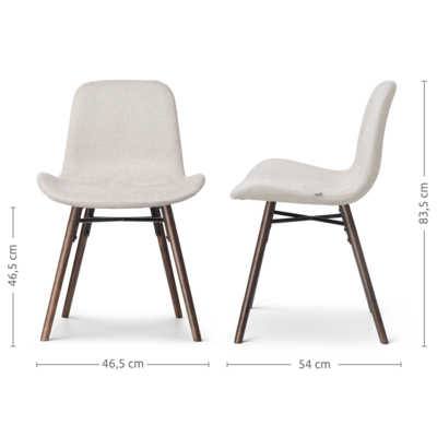 Eetkamerstoel Nena-Fé walnoot houten onderstel