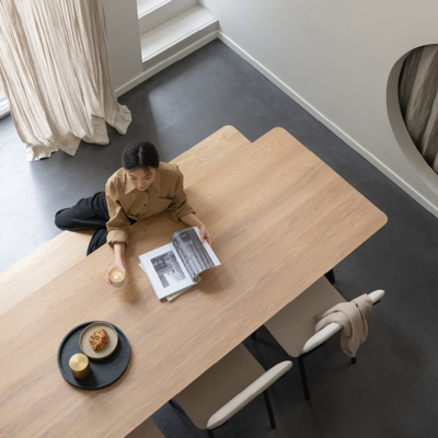 Studio HENK tafel Butterfly Rechthoekig - wit frame, HPL Fenix bianco kos