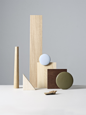 Muuto wandhaken Dots Wood (Set van 5)