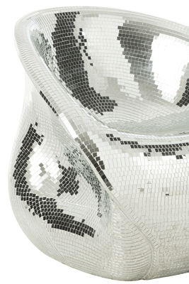 Discostoel Spiegels zilver