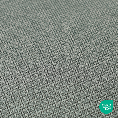 Draaibare eetkamerstoel Nola-Otis gestoffeerd - wit onderstel - met armleuningen