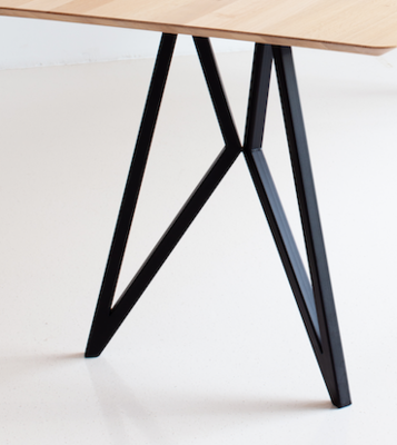 Studio HENK tafel Butterfly Blob - zwart frame, HPL Fenix nero ingo