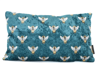 Kussen velvet hommel bijtjes