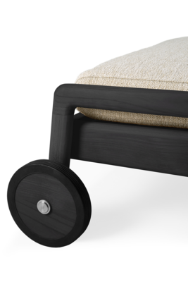 Ethnicraft - Outdoor - Teak Jack adjustable lounger - zwart