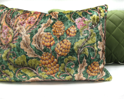 Kussen velvet Floral vintage