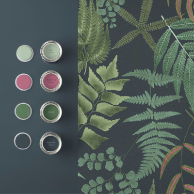 Graham &amp; Brown  vliesbehang  Midsummer Fern Navy