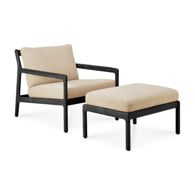 Ethnicraft - Outdoor - Teak Jack footstool - zwart