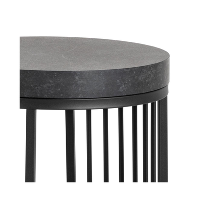 Bijzettafel Clune - ø35 cm- Zwart