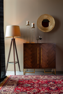 Dutchbone Vloerkleed Bid old red