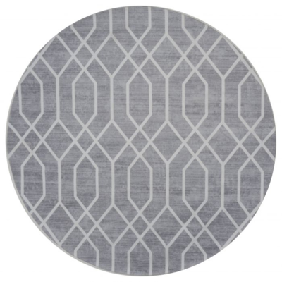 Vloerkleed Pattern Grijs Rond