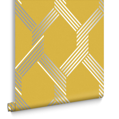 Graham &amp; Brown  vliesbehang  Vector Lemon Silver