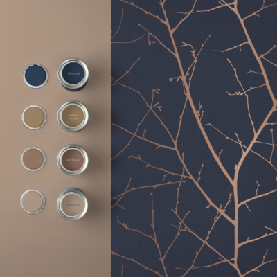 Graham &amp; Brown  vliesbehang  Boreas Midnight