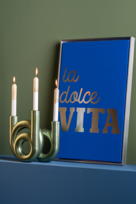 Wanddecoratie La Dolce Vita Medium donkerblauw &amp; zilver