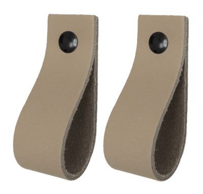 Leren handgrepen 'de lus' maat S | set van 2 - incl. 4 schroefjes