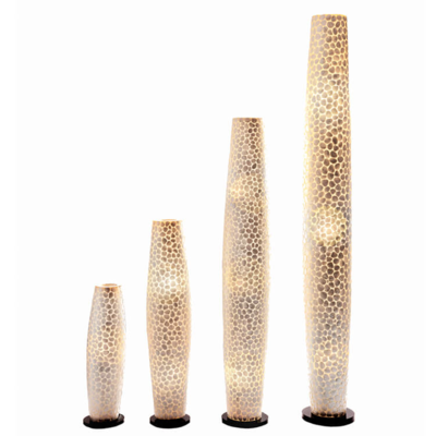 Vloerlamp turtle white capiz