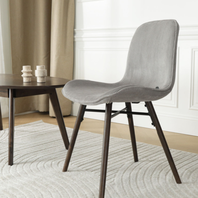 Eetkamerstoel Nena-Fé walnoot houten onderstel