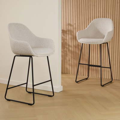 Barkruk Nino-Mae zwart onderstel - 65 cm