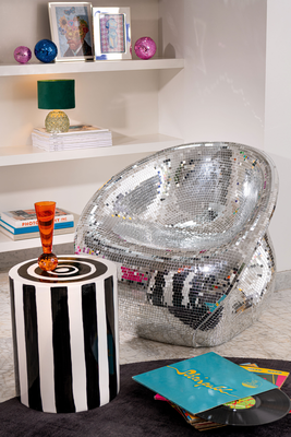 Discostoel Spiegels zilver